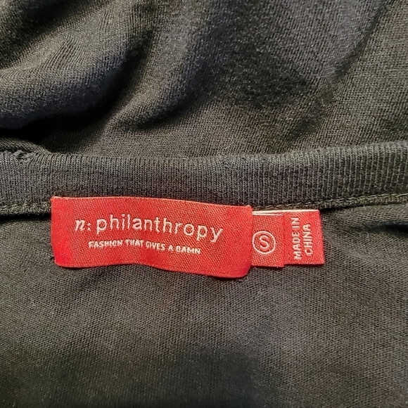 N: Philanthropy Sz S World Jumpsuit Drawstring Waist Distressed Joggers - Picture 12 of 14